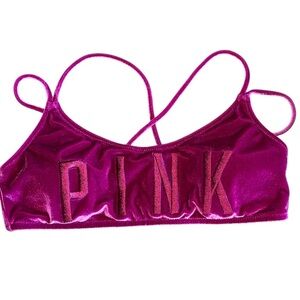 PINK Victoria's Secret Velvet & Stitched SWIM TOP - 30A